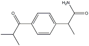 2-(4-ISOBUTYRYLPHENYL)PROPIONIC AMIDE Struktur