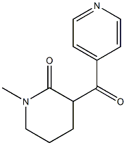 1-METHYL-3-(PYRIDINE-4-CARBONYL)-PIPERIDIN-2-ONE Struktur