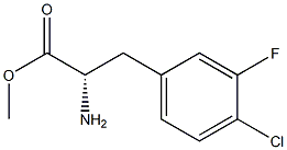 METHYL (2S)-2-AMINO-3-(4-CHLORO-3-FLUOROPHENYL)PROPANOATE Struktur