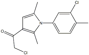 2-CHLORO-1-[1-(3-CHLORO-4-METHYLPHENYL)-2,5-DIMETHYL-1H-PYRROL-3-YL]ETHANONE Struktur