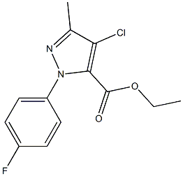 4-CHLORO-1-(4-FLUOROPHENYL)-3-METHYL-1H-PYRAZOLE-5-CARBOXYLIC ACID ETHYL ESTER Struktur