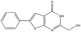 2-(HYDROXYMETHYL)-6-PHENYLTHIENO[2,3-D]PYRIMIDIN-4(3H)-ONE Struktur