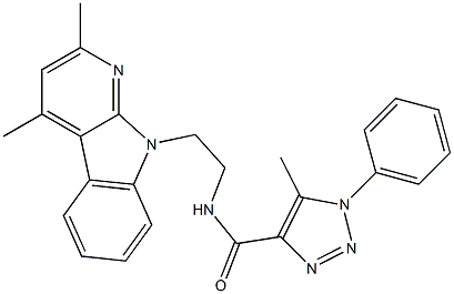 N-[2-(2,4-DIMETHYL-9H-PYRIDO[2,3-B]INDOL-9-YL)ETHYL]-5-METHYL-1-PHENYL-1H-1,2,3-TRIAZOLE-4-CARBOXAMIDE Struktur