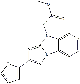 METHYL (2-THIEN-2-YL-4H-[1,2,4]TRIAZOLO[1,5-A]BENZIMIDAZOL-4-YL)ACETATE Struktur