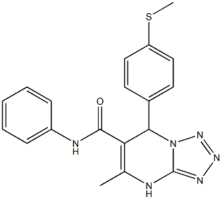 5-METHYL-7-[4-(METHYLTHIO)PHENYL]-N-PHENYL-4,7-DIHYDROTETRAZOLO[1,5-A]PYRIMIDINE-6-CARBOXAMIDE Struktur