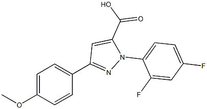 1-(2,4-DIFLUOROPHENYL)-3-(4-METHOXYPHENYL)-1H-PYRAZOLE-5-CARBOXYLIC ACID Struktur