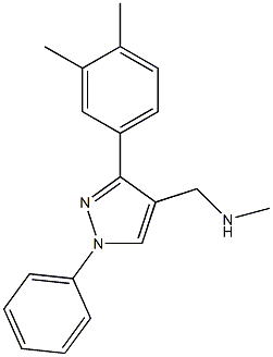 N-[[3-(3,4-DIMETHYLPHENYL)-1-PHENYL-1H-PYRAZOL-4-YL]METHYL]-N-METHYLAMINE Struktur