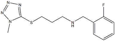 N-(2-FLUOROBENZYL)-3-((1-METHYL-1H-TETRAZOL-5-YL)THIO)PROPAN-1-AMINE Struktur