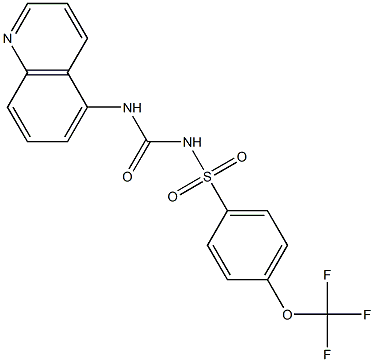 N-[(QUINOLIN-5-YLAMINO)CARBONYL]-4-(TRIFLUOROMETHOXY)BENZENESULFONAMIDE Struktur