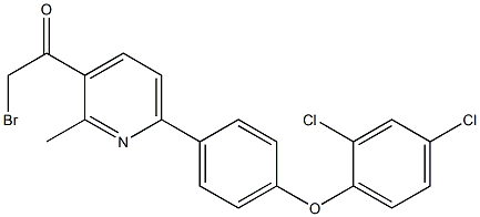 1-(6-(4-(2,4-DICHLOROPHENOXY)PHENYL)-2-METHYLPYRIDIN-3-YL)-2-BROMOETHANONE Struktur