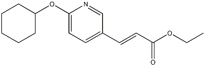 3-(6-CYCLOHEXYLOXY-PYRIDIN-3-YL)-ACRYLIC ACID ETHYL ESTER Struktur