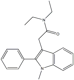 N,N-DIETHYL-2-(1-METHYL-2-PHENYLINDOL-3-YL)ACETAMIDE Struktur