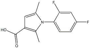 1-(2,4-DIFLUOROPHENYL)-2,5-DIMETHYL-1H-PYRROLE-3-CARBOXYLIC ACID Struktur