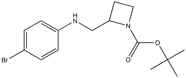 1-BOC-2-[(4-BROMO-PHENYL)-AMINOMETHYL]-AZETIDINE Struktur