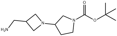 3-(3-AMINOMETHYL-AZETIDIN-1-YL)-PYRROLIDINE-1-CARBOXYLIC ACID TERT-BUTYL ESTER Struktur