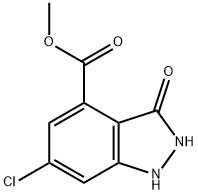 6-CHLORO-3-HYDROXY-4-INDAZOLECARBOXYLIC ACID METHYL ESTER Struktur