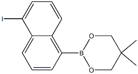 2-(5-IODO-1-NAPHTHYL)-5,5-DIMETHYL-1,3,2-DIOXABORINANE Struktur