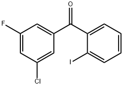 3-CHLORO-5-FLUORO-2'-IODOBENZOPHENONE Struktur