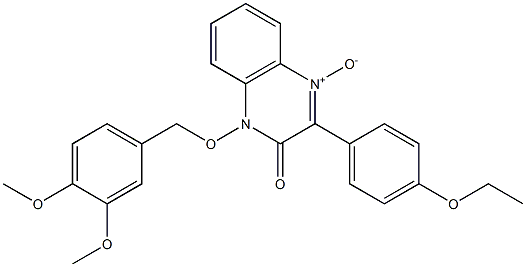 4-[(3,4-DIMETHOXYBENZYL)OXY]-2-(4-ETHOXYPHENYL)-3-OXO-3,4-DIHYDROQUINOXALIN-1-IUM-1-OLATE Struktur