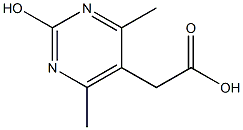 (2-HYDROXY-4,6-DIMETHYLPYRIMIDIN-5-YL)ACETIC ACID Struktur