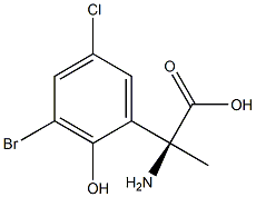 (2S)-2-AMINO-2-(3-BROMO-5-CHLORO-2-HYDROXYPHENYL)PROPANOIC ACID Struktur