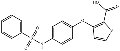 3-(4-[(PHENYLSULFONYL)AMINO]PHENOXY)-2-THIOPHENECARBOXYLIC ACID Struktur