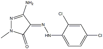 (4Z)-3-AMINO-1-METHYL-1H-PYRAZOLE-4,5-DIONE 4-[(2,4-DICHLOROPHENYL)HYDRAZONE] Struktur