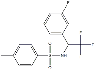 N-[2,2,2-TRIFLUORO-1-(3-FLUOROPHENYL)ETHYL]-P-TOLUOLSULFONAMIDE Struktur