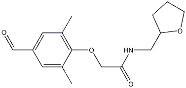 2-(4-FORMYL-2,6-DIMETHYLPHENOXY)-N-(TETRAHYDROFURAN-2-YLMETHYL)ACETAMIDE Struktur