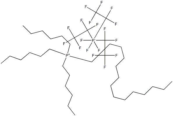 TRIHEXYL(TETRADECYL)PHOSPHONIUM TRIS(PENTAFLUOROETHYL)TRIFLUOROPHOSPHATE Struktur