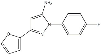 1-(4-FLUOROPHENYL)-3-(2-FURYL)-1H-PYRAZOL-5-AMINE Struktur