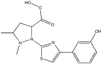 METHYL 5-HYDROXY-1-[4-(3-HYDROXYPHENYL)-1,3-THIAZOL-2-YL]-3-METHYL-4,5-DIHYDRO-1H-PYRAZOLE-5-CARBOXYLATE Struktur