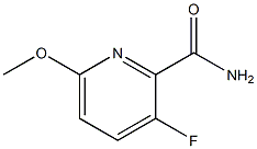 3-FLUORO-6-METHOXYPYRIDINE-2-CARBOXAMIDE Struktur