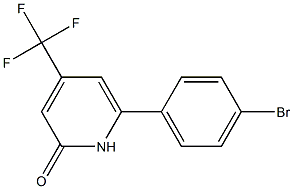 6-(4-BROMOPHENYL)-4-(TRIFLUOROMETHYL)PYRIDIN-2(1H)-ONE Struktur