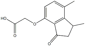 [(1,7-DIMETHYL-3-OXO-2,3-DIHYDRO-1H-INDEN-4-YL)OXY]ACETIC ACID Struktur