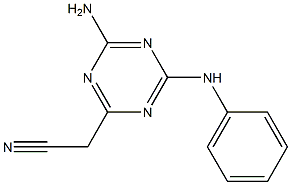 (4-AMINO-6-ANILINO-1,3,5-TRIAZIN-2-YL)ACETONITRILE Struktur