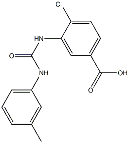 4-CHLORO-3-([[(3-METHYLPHENYL)AMINO]CARBONYL]AMINO)BENZOIC ACID Struktur