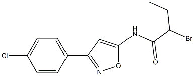 2-BROMO-N-(3-(4-CHLOROPHENYL)ISOXAZOL-5-YL)BUTANAMIDE Struktur