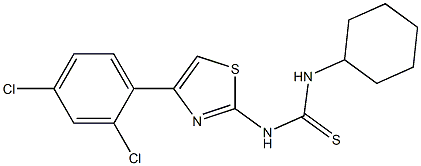 N-CYCLOHEXYL-N'-[4-(2,4-DICHLOROPHENYL)-1,3-THIAZOL-2-YL]THIOUREA Struktur