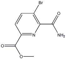 METHYL 6-(AMINOCARBONYL)-5-BROMOPYRIDINE-2-CARBOXYLATE Struktur