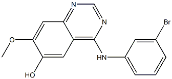 4-(3-BROMOPHENYLAMINO)-6-HYDROXY-7-METHOXY-QUINAZOLINE Struktur