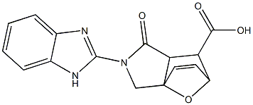 3-(1H-BENZOIMIDAZOL-2-YL)-4-OXO-10-OXA-3-AZA-TRICYCLO[5.2.1.0(1,5)]DEC-8-ENE-6-CARBOXYLIC ACID Struktur