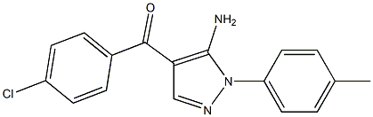 (5-AMINO-1-P-TOLYL-1H-PYRAZOL-4-YL)(4-CHLOROPHENYL)METHANONE Struktur