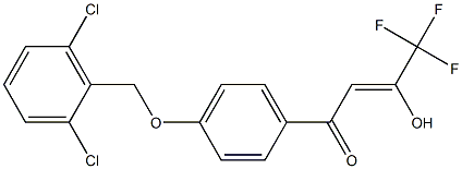 (2Z)-1-(4-[(2,6-DICHLOROBENZYL)OXY]PHENYL)-4,4,4-TRIFLUORO-3-HYDROXYBUT-2-EN-1-ONE Struktur