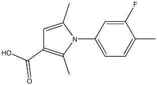 1-(3-FLUORO-4-METHYLPHENYL)-2,5-DIMETHYL-1H-PYRROLE-3-CARBOXYLIC ACID Struktur