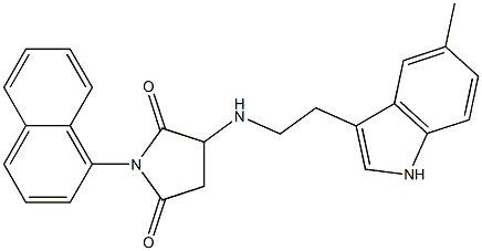 3-{[2-(5-METHYL-1H-INDOL-3-YL)ETHYL]AMINO}-1-(1-NAPHTHYL)-2,5-PYRROLIDINEDIONE Struktur