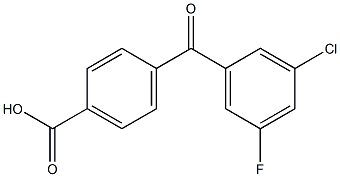 4-(3-CHLORO-5-FLUOROBENZOYL)BENZOIC ACID Struktur