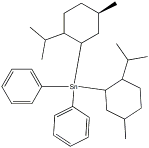 BIS(1R,2S,5R)-MENTHYLDIPHENYLTIN Struktur