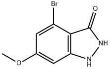 4-BROMO-6-METHOXY-3-HYDROXY (1H)INDAZOLE Struktur