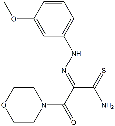 (2Z)-2-[(3-METHOXYPHENYL)HYDRAZONO]-3-MORPHOLIN-4-YL-3-OXOPROPANETHIOAMIDE Struktur